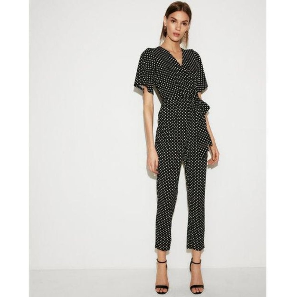 Express Polk a Dot Jumpsuit NWT